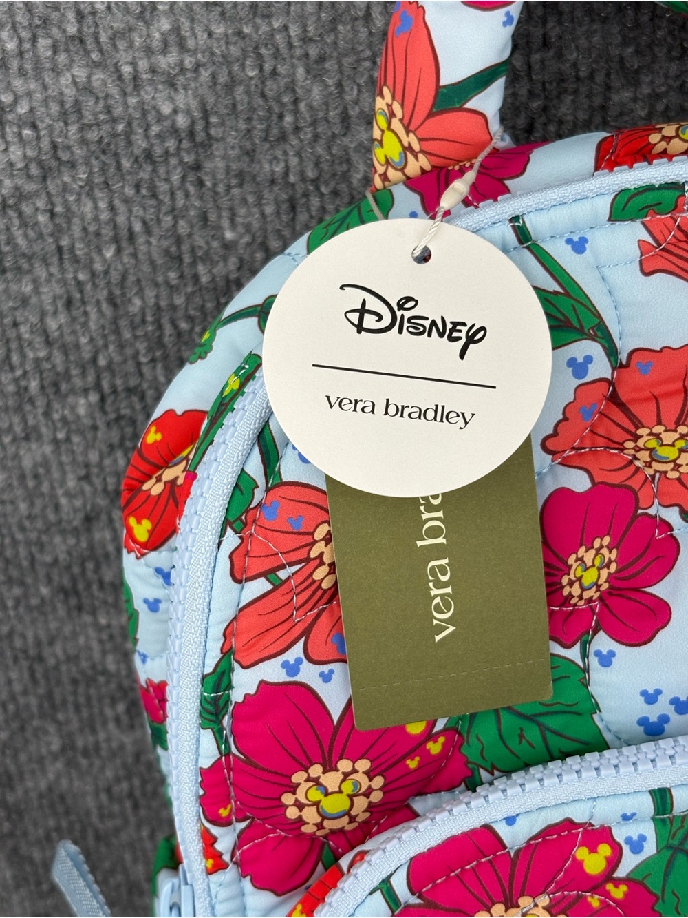 Disney Vera Bradley Mickey Meadow Backpack Small Banbury Backpack New With Tags - Picture 2 of 7